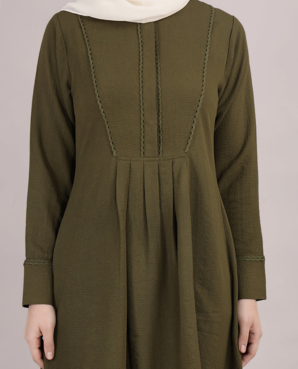 Ripe Olive Laced Top