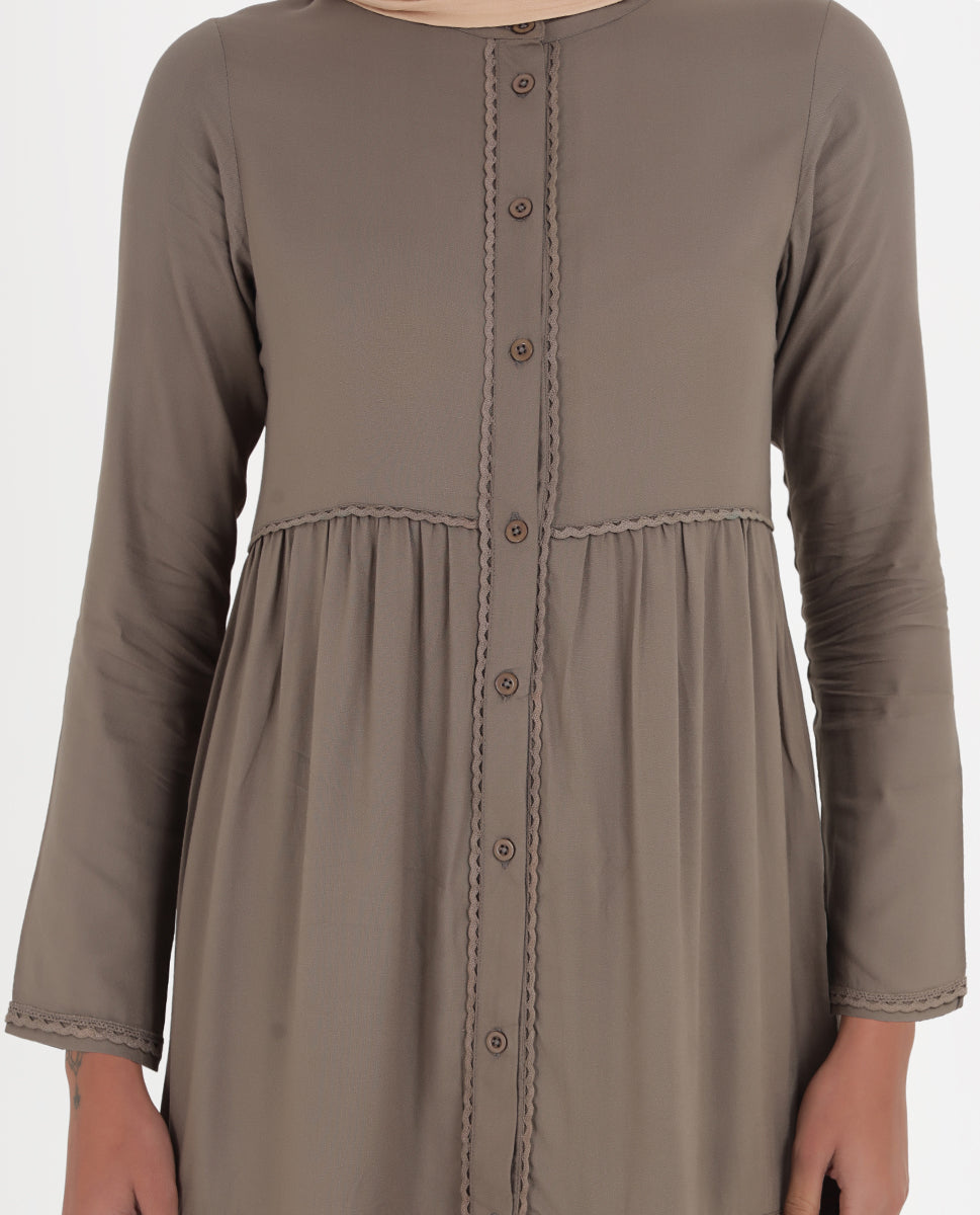 Fungi Rayon Ladder Lace Top