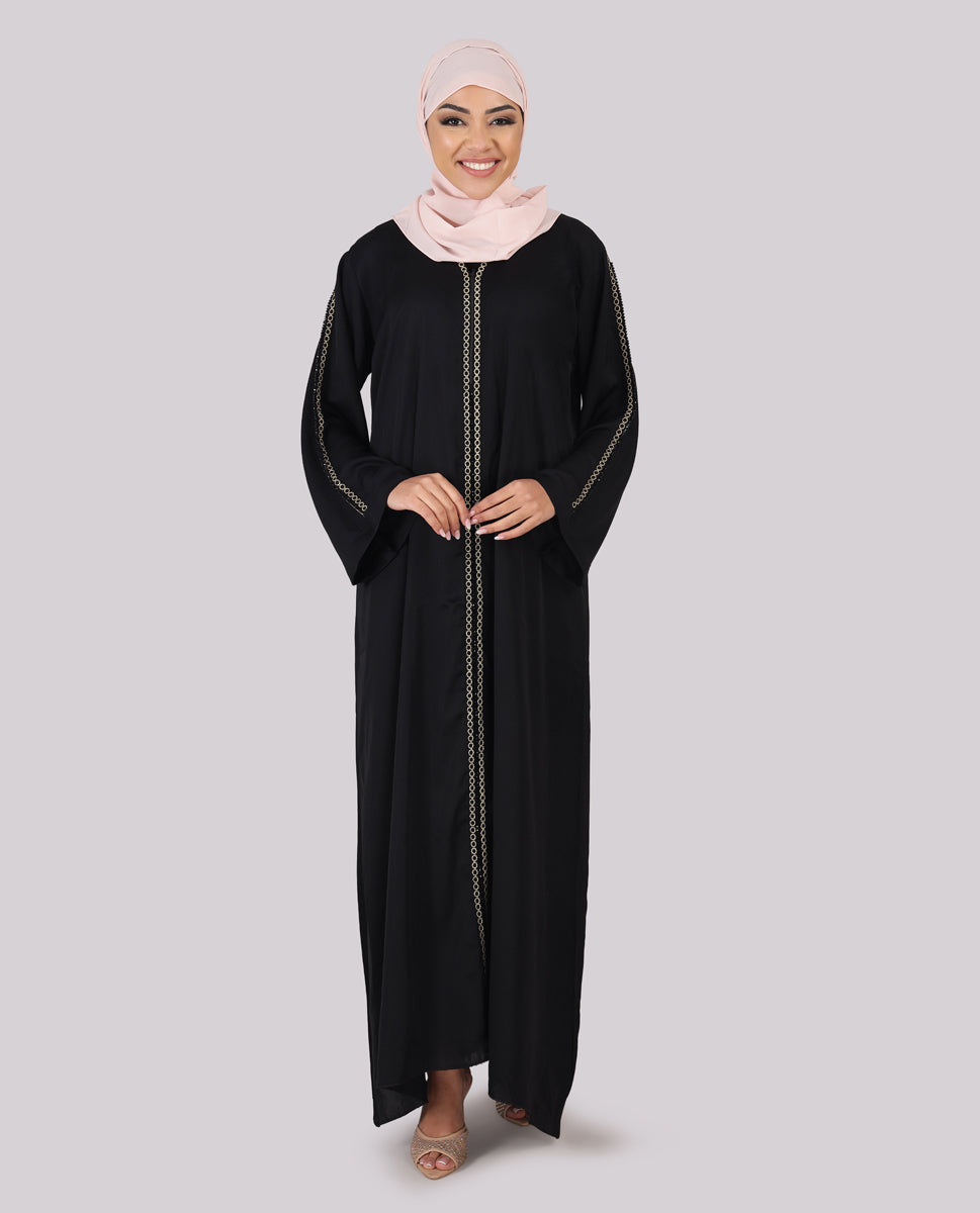Luxe Jade Embroidered Abaya