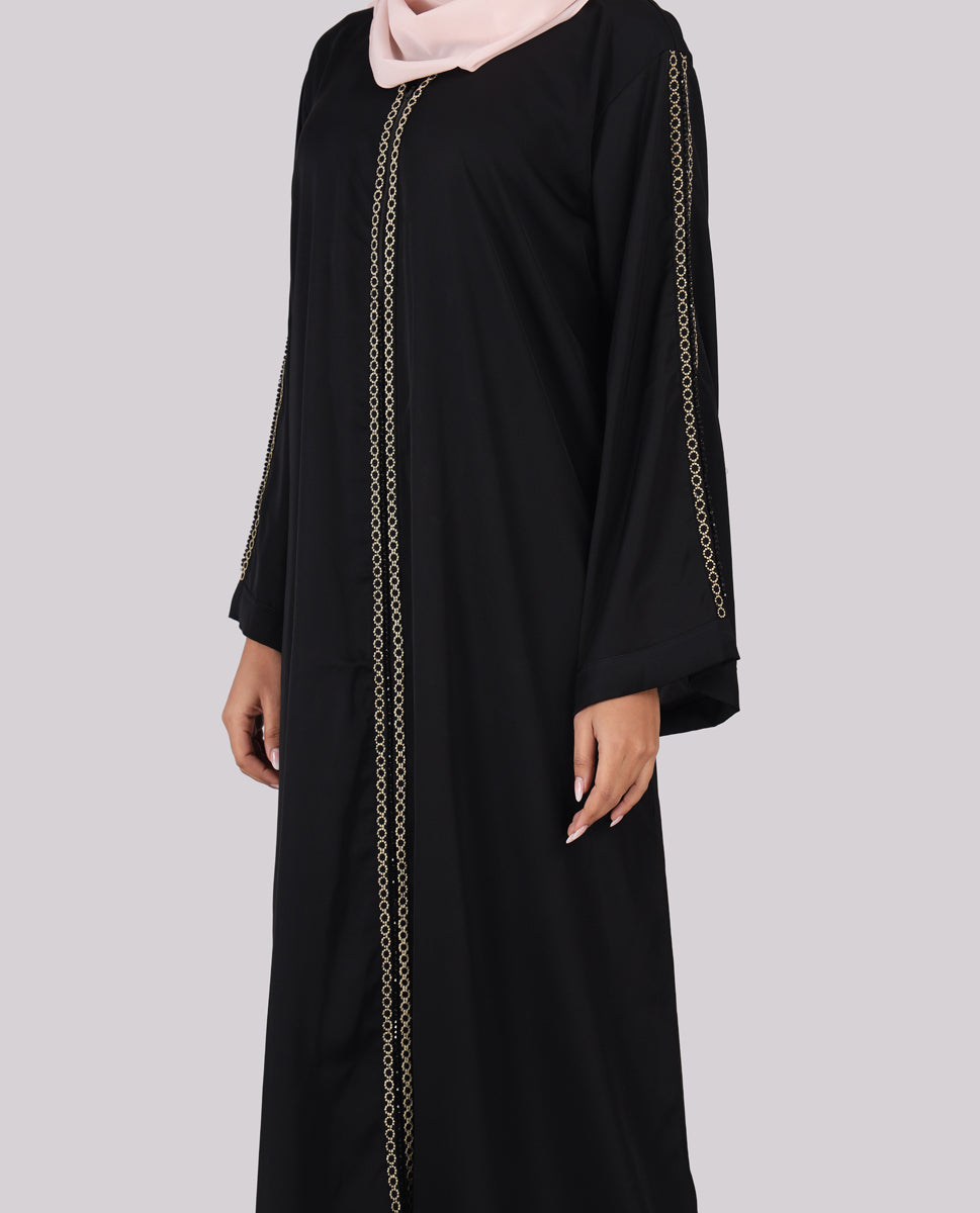 Luxe Jade Embroidered Abaya