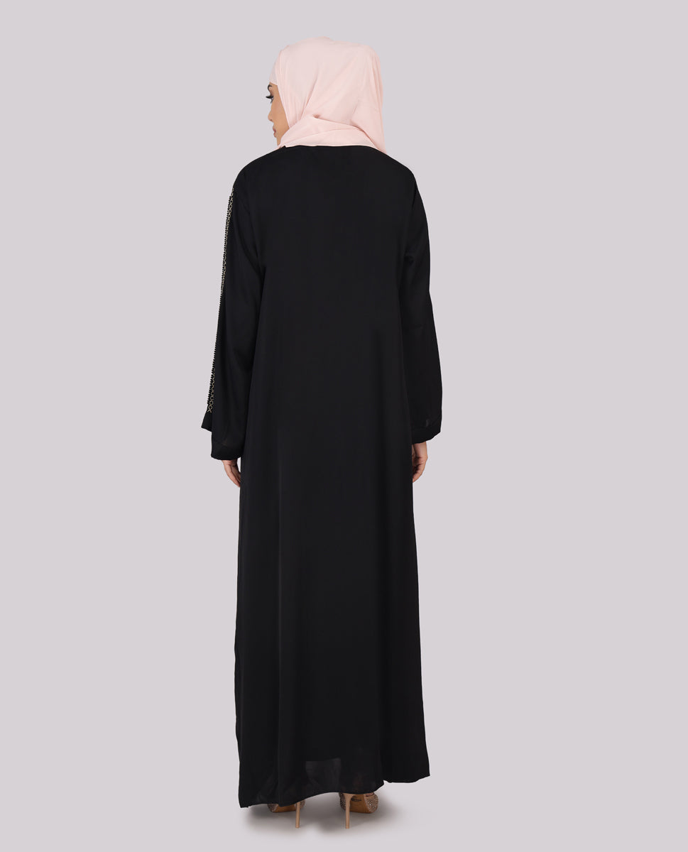 Luxe Jade Embroidered Abaya