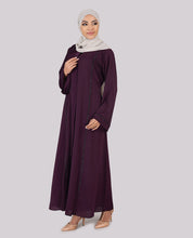 Exquisite Plum Embellished Abaya