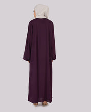 Exquisite Plum Embellished Abaya