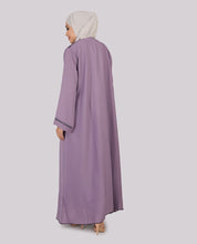 Lavender Grace Embellished Flared Sleeves Abaya