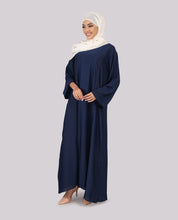 Royal Blue Embellished Flared Sleeves Abaya