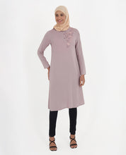 Lilac  Love Rayon Embroidered Top