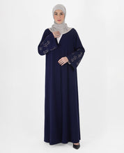 Deep Ocean Belted Open Abaya