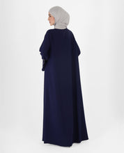 Deep Ocean Belted Open Abaya