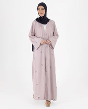 Lilac Love Belted Open Abaya