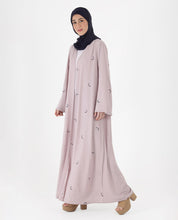 Lilac Love Belted Open Abaya