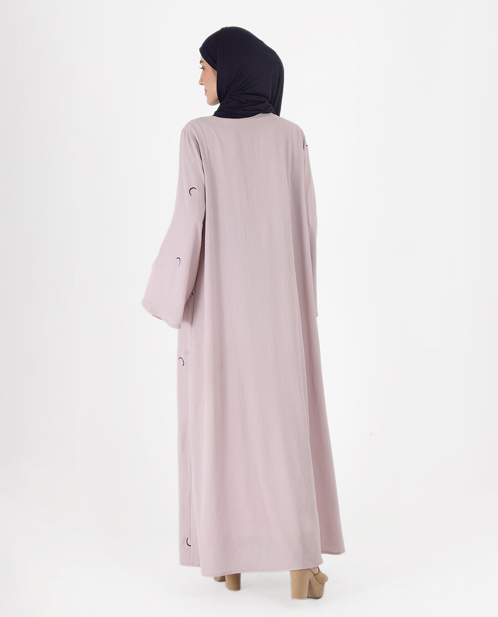 Lilac Love Belted Open Abaya