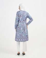 Azure Bloom Printed Rayon Flared Top