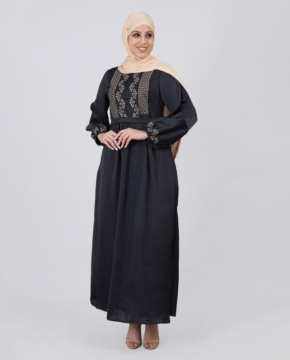 Grey Mirage Luxury Embroidered Abaya