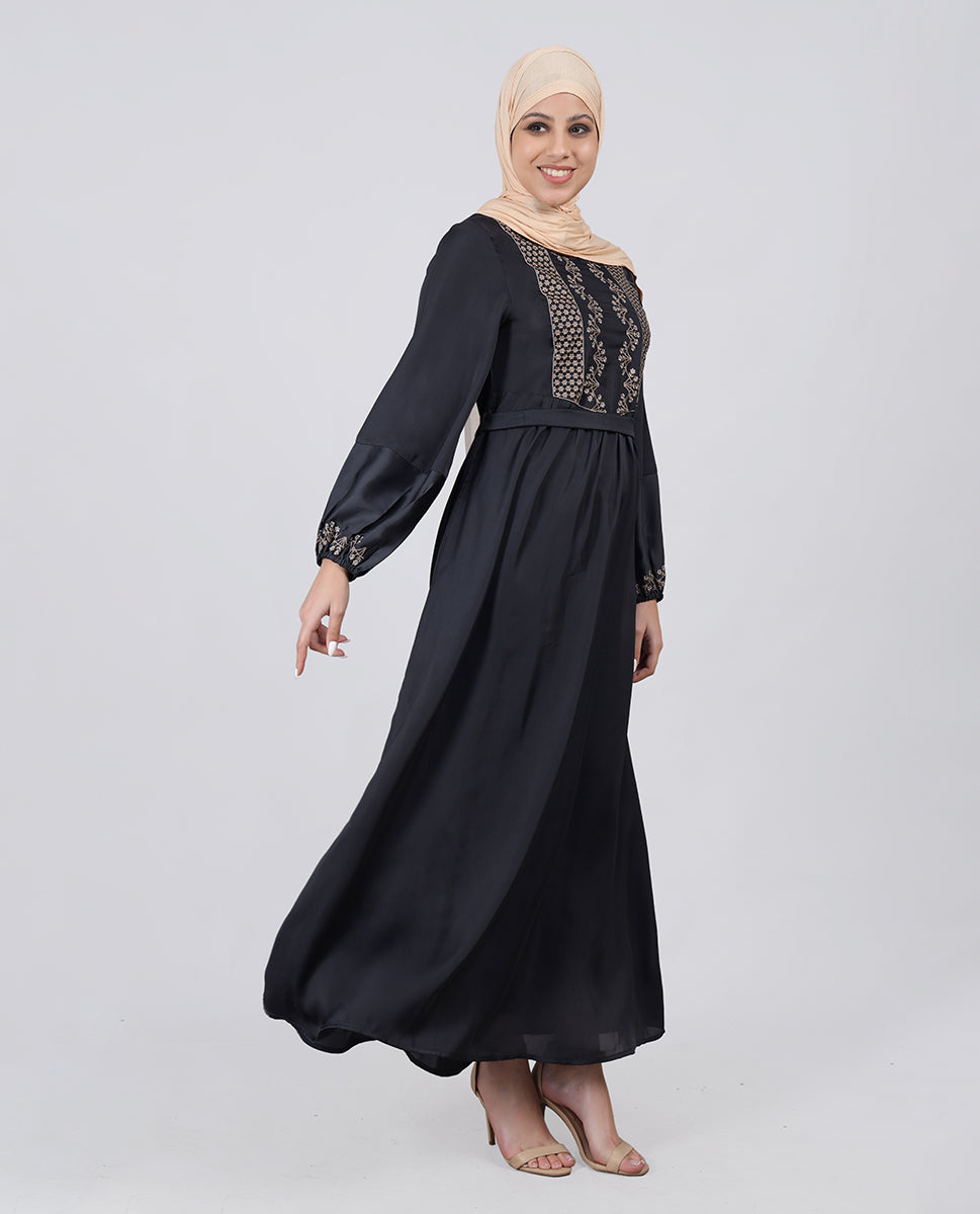 Grey Mirage Luxury Embroidered Abaya