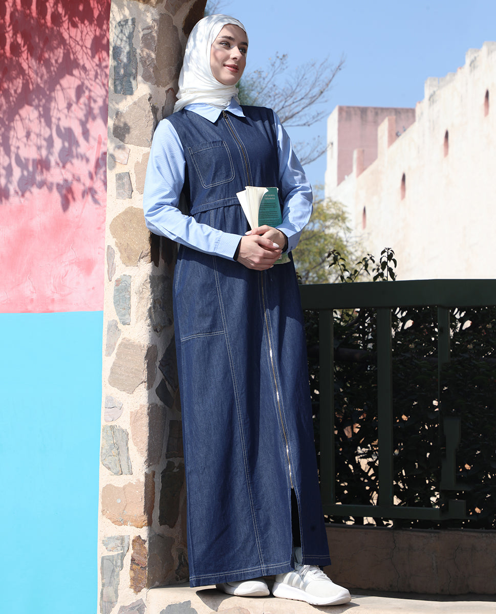 Deep Tide Full Front Open Jilbab