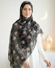 Midnight Blossom Printed Georgette