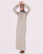 Dusty Brown Pleated Abaya