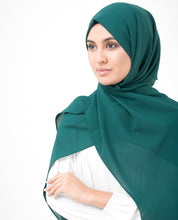 June Bug Green Poly Georgette Scarf