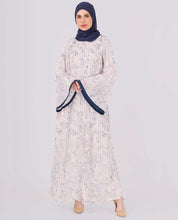 Flared Sleeves Pleated Maxi Dress