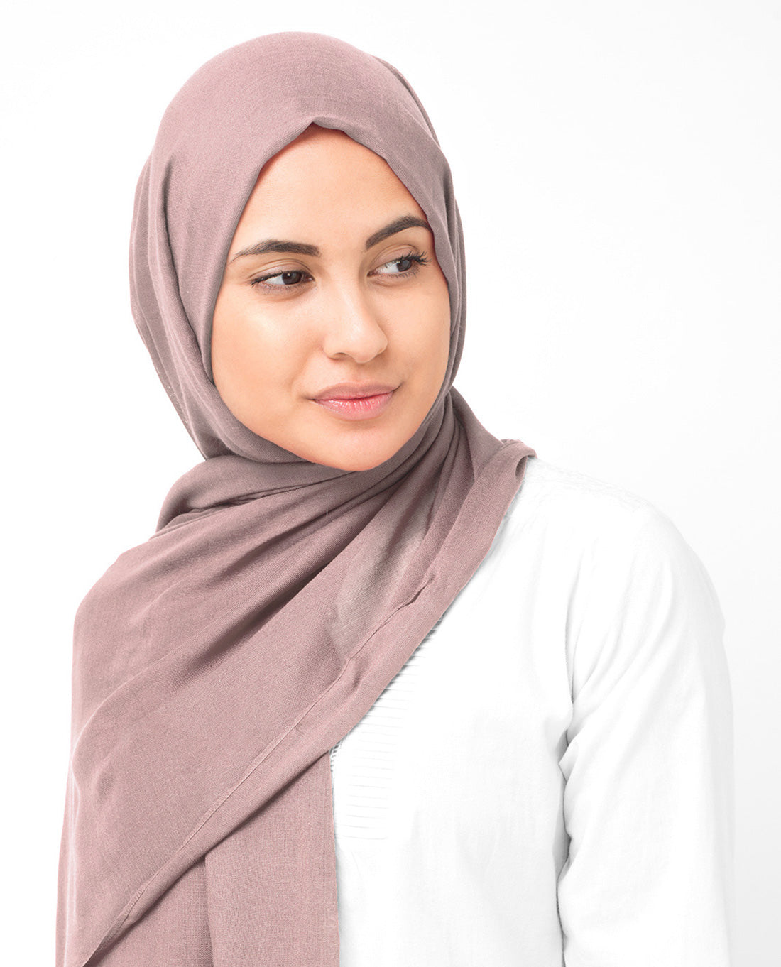 Pale Mauve Purple Viscose Woven Scarf