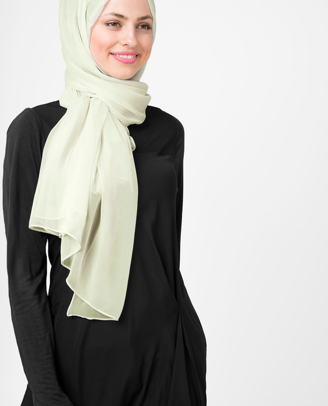 InEssence Poly Chiffon Fairest Jade Green Scarf