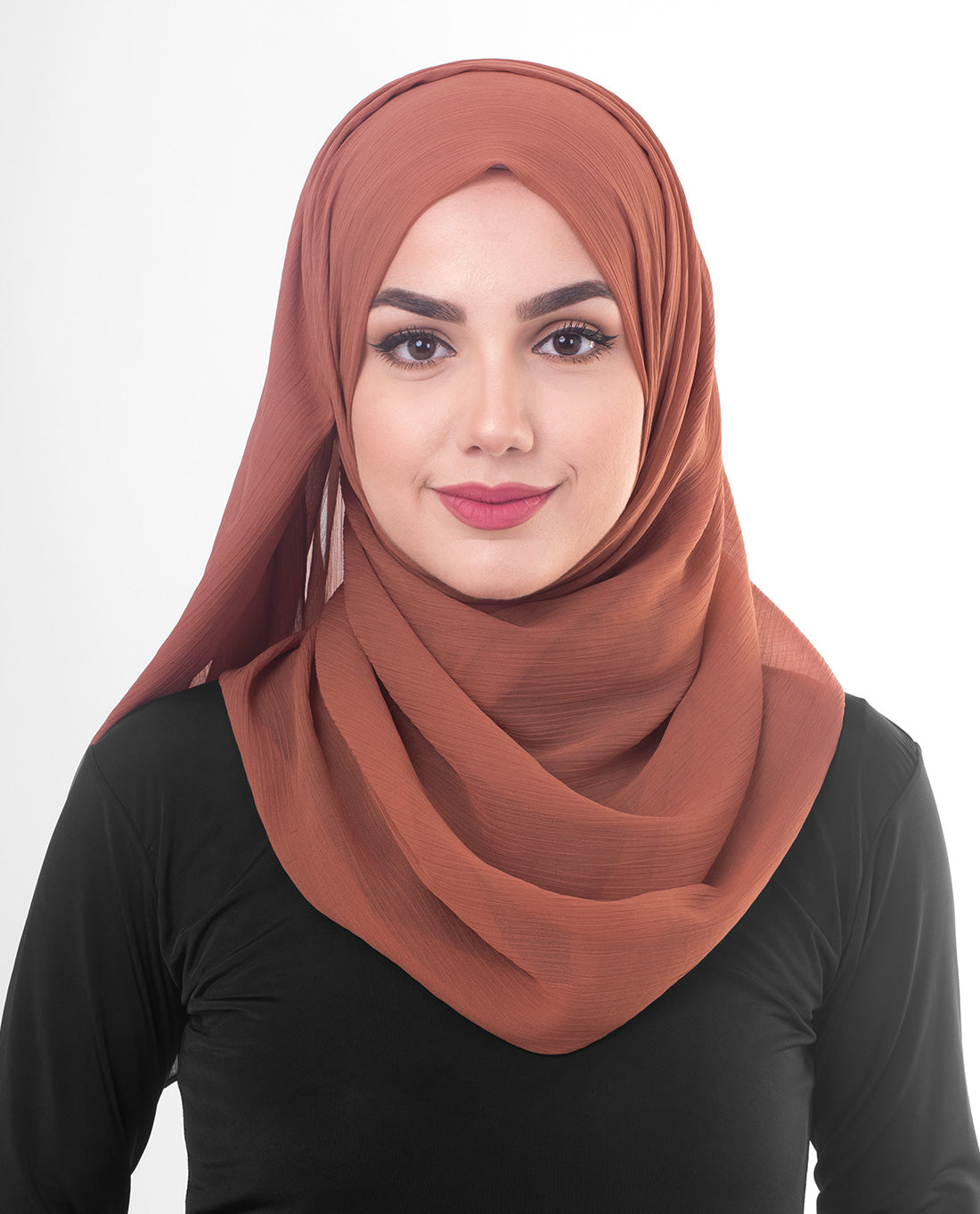 InEssence Poly Chiffon Rustic Brown Scarf