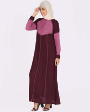 Peach And Maroon Feminine Touch Jilbab