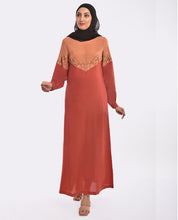 Rusty Hue Embroidered Jilbab