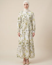 Chiffon Pastel Floral Abaya