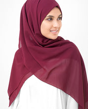 Tibetan Red Poly Georgette Scarf