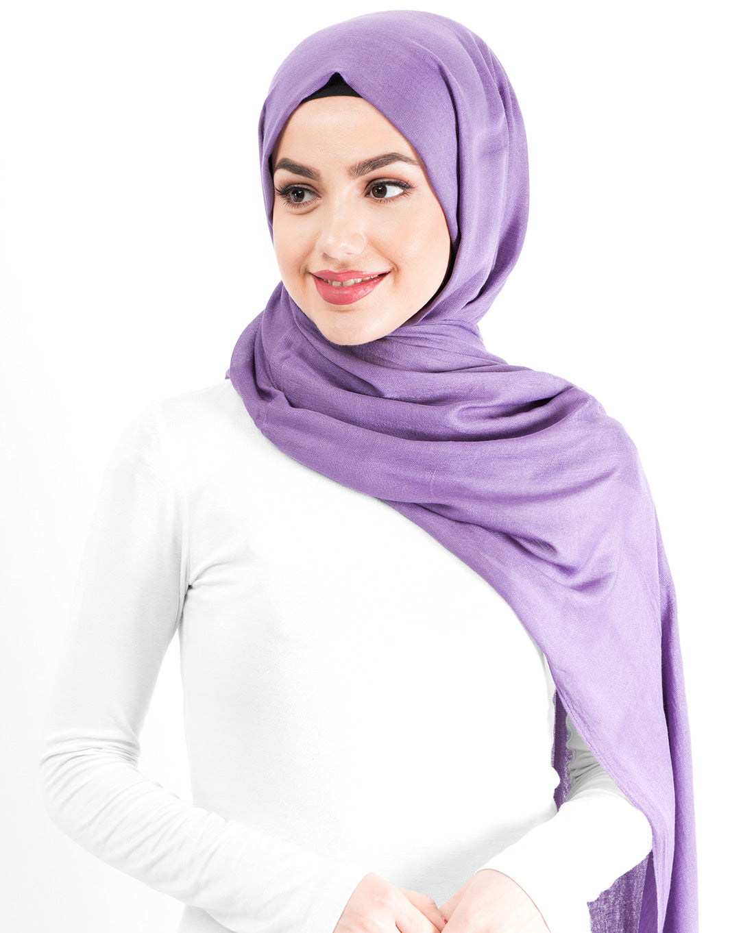 Bright Violet Viscose Woven Scarf