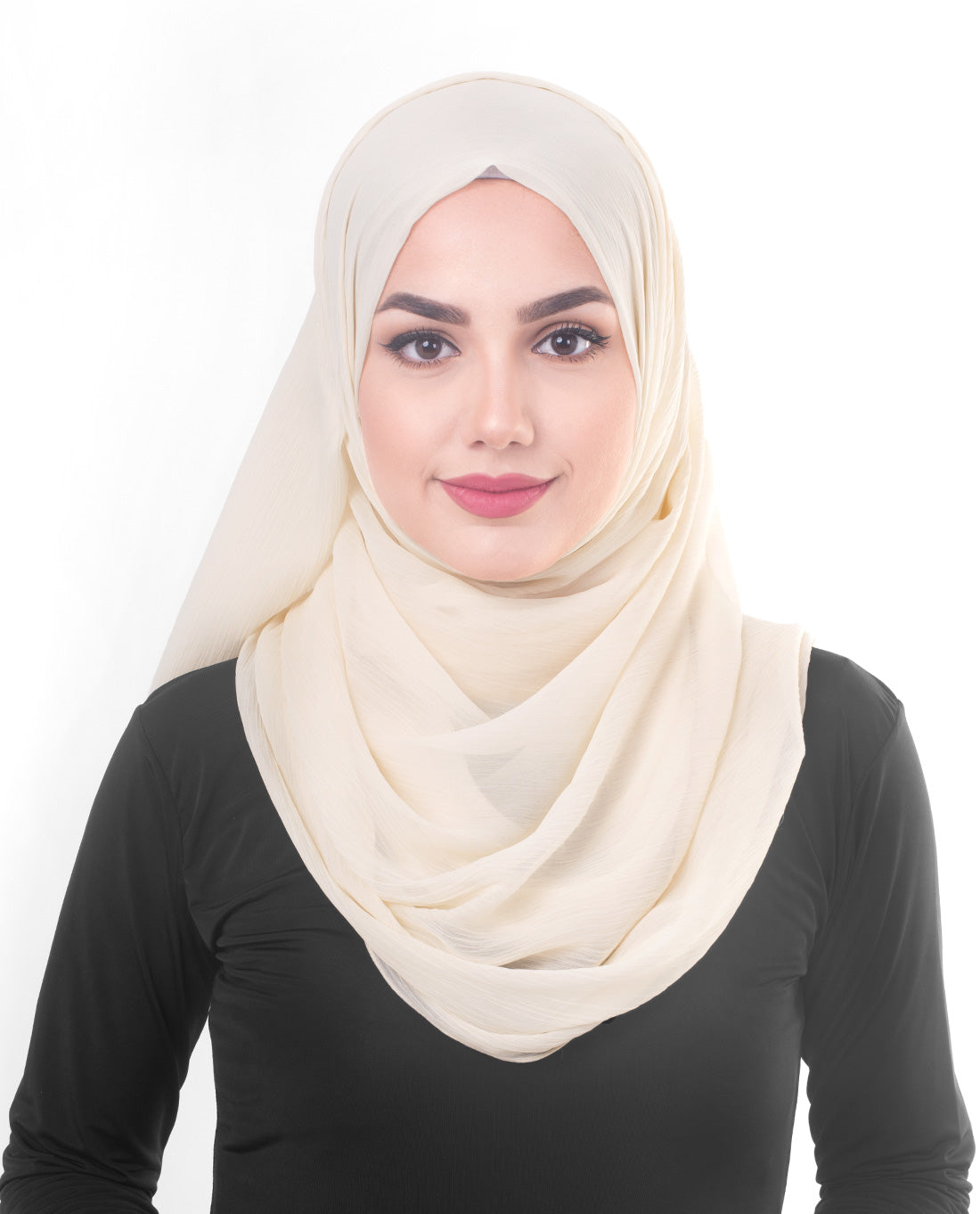 InEssence Poly Chiffon Macadamia Beige Scarf