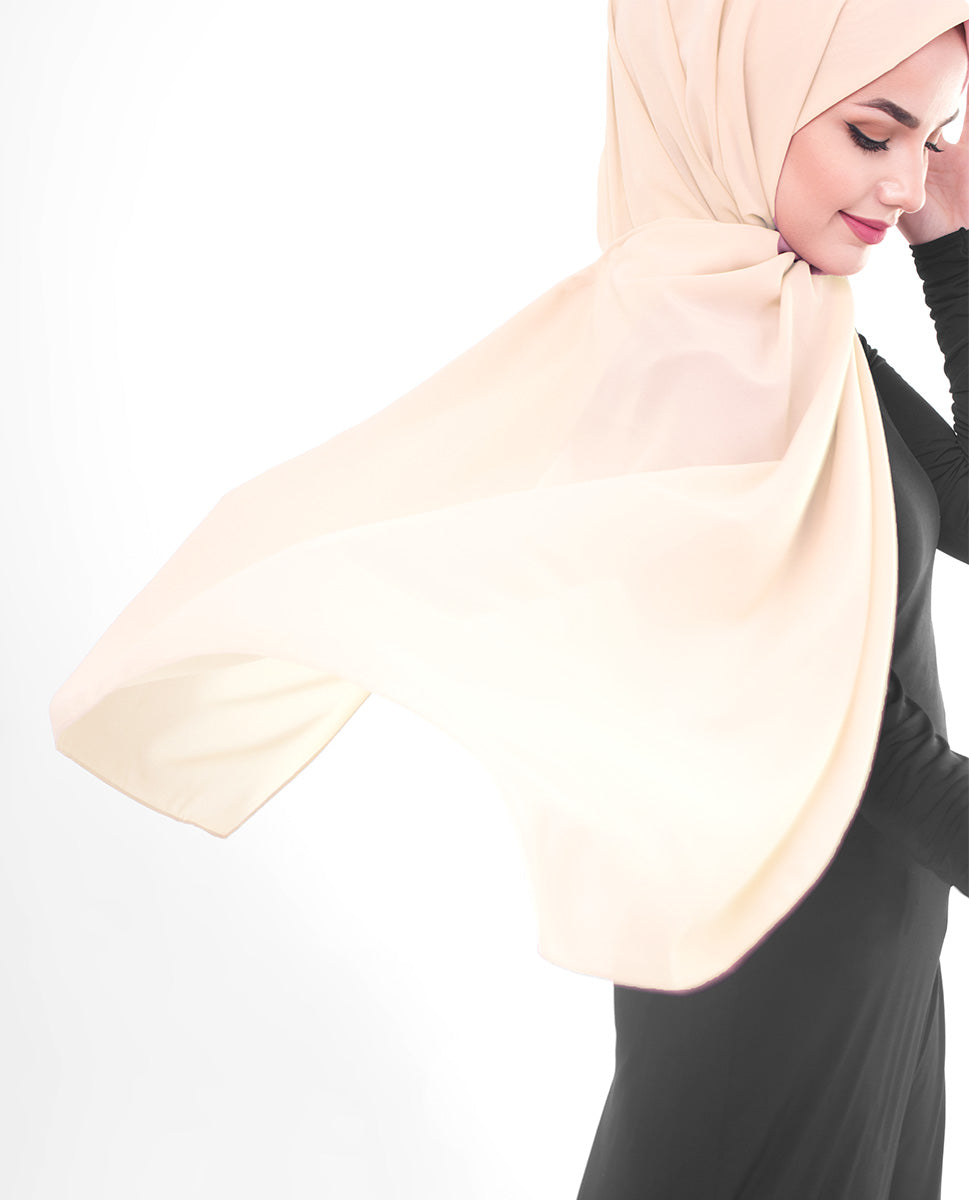 Macadamia Poly Georgette Scarf