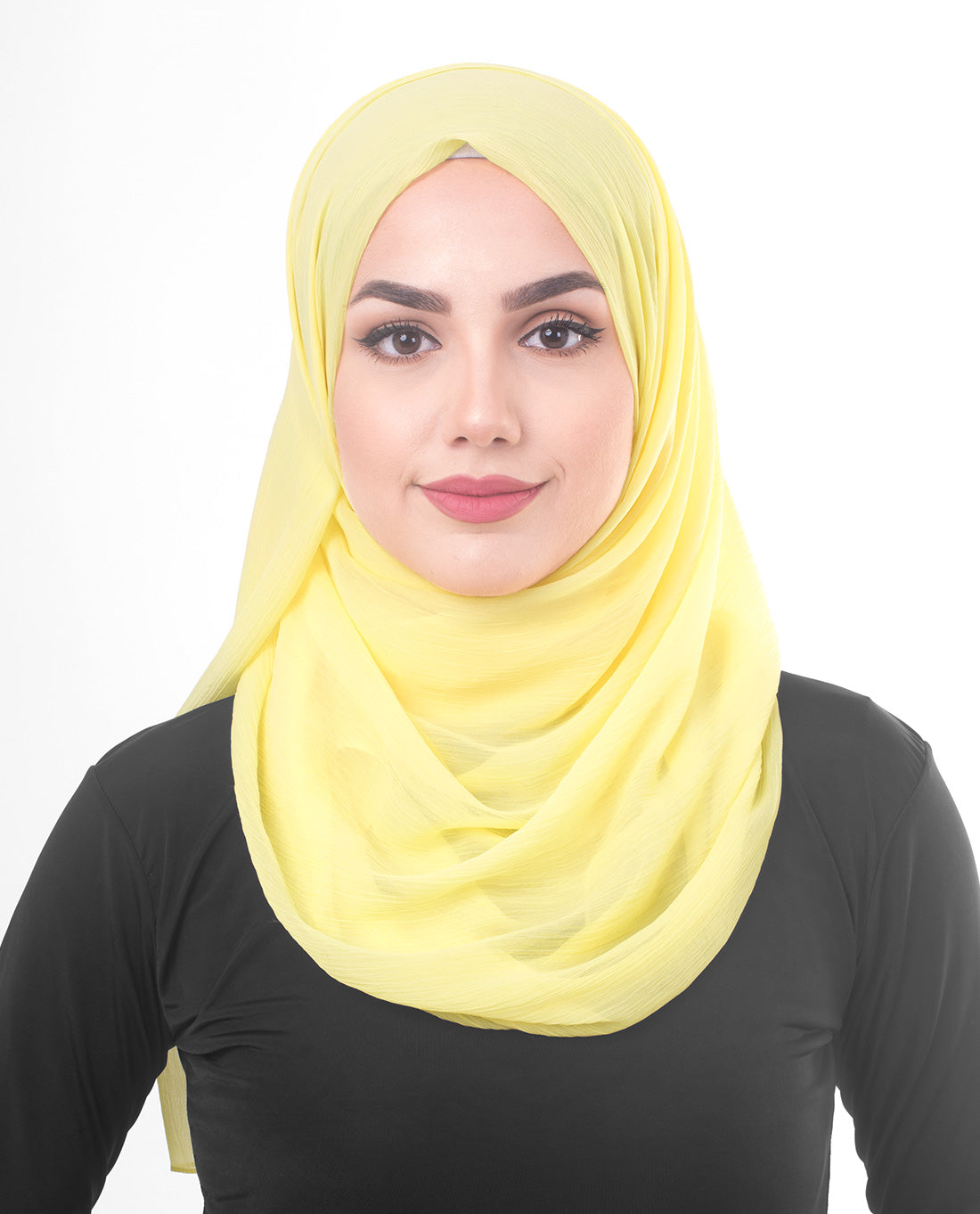 InEssence Poly Chiffon Goldfinch Yellow Scarf
