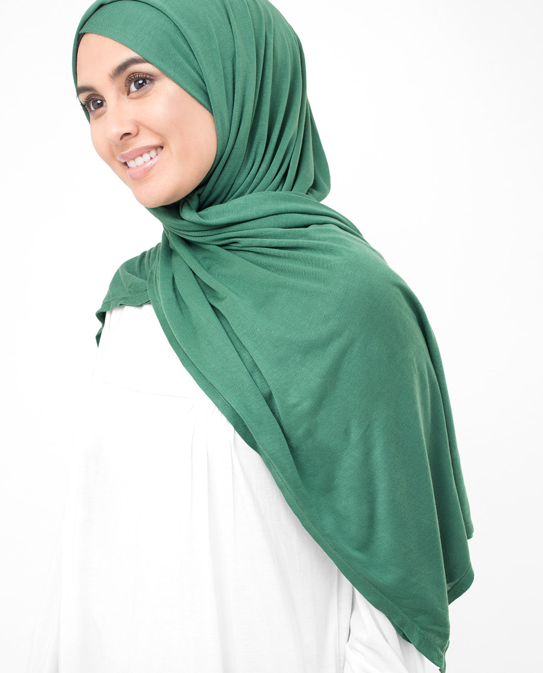 Deep Grass Green Viscose Woven Scarf