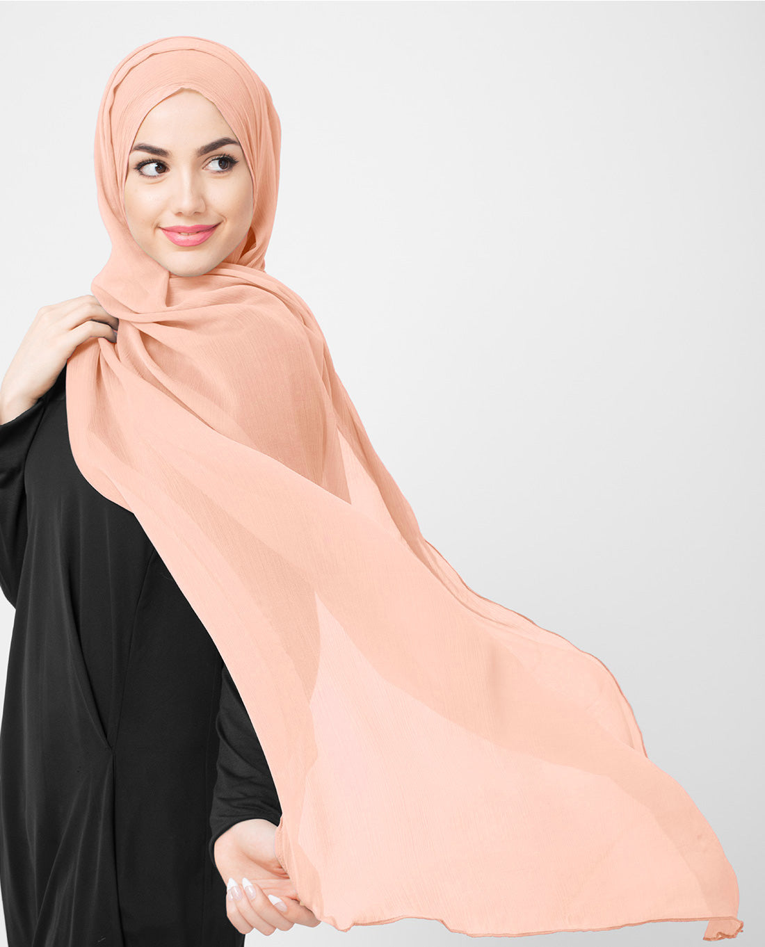 InEssence Poly Chiffon Evening Sand Pink Scarf