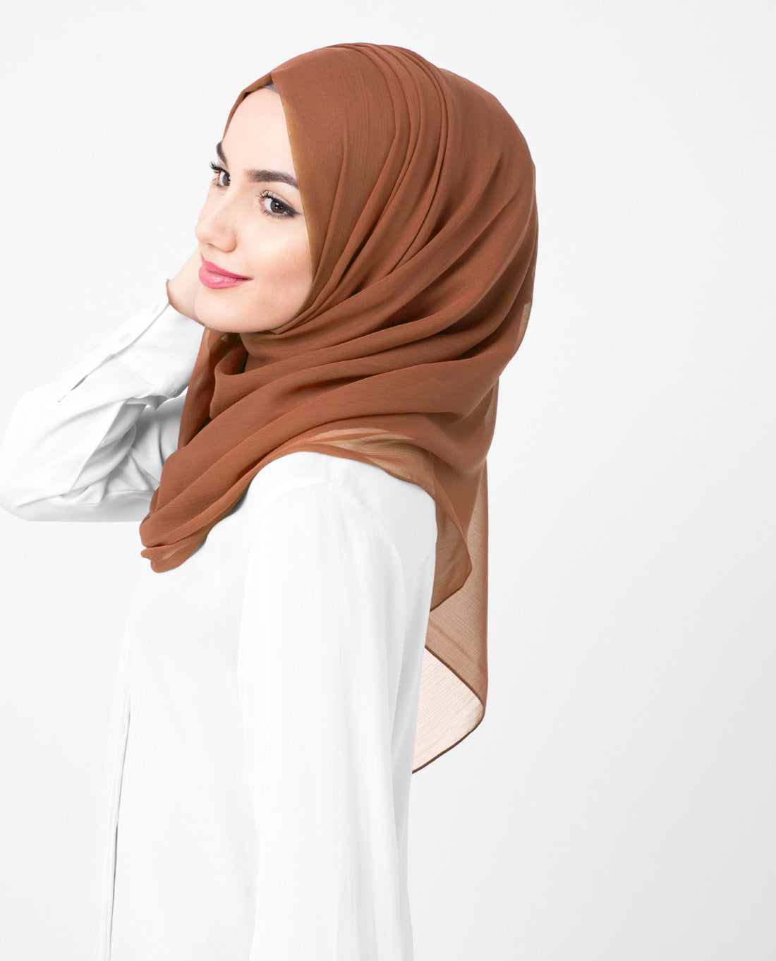 InEssence Poly Chiffon Sierra Brown Scarf