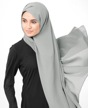 Ash Grey Poly Georgette Scarf