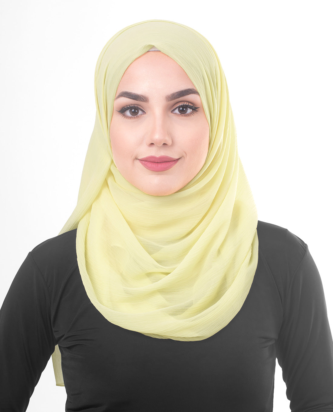InEssence Poly Chiffon Tender Yellow Scarf