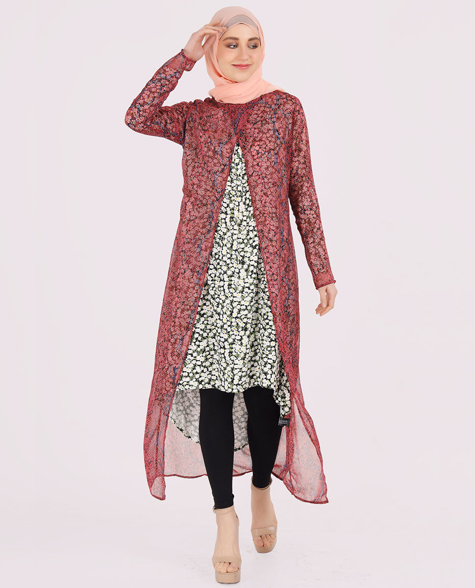 Round Collar Red Summer Outerwear