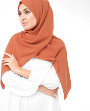 Apricot Orange Poly Georgette Scarf