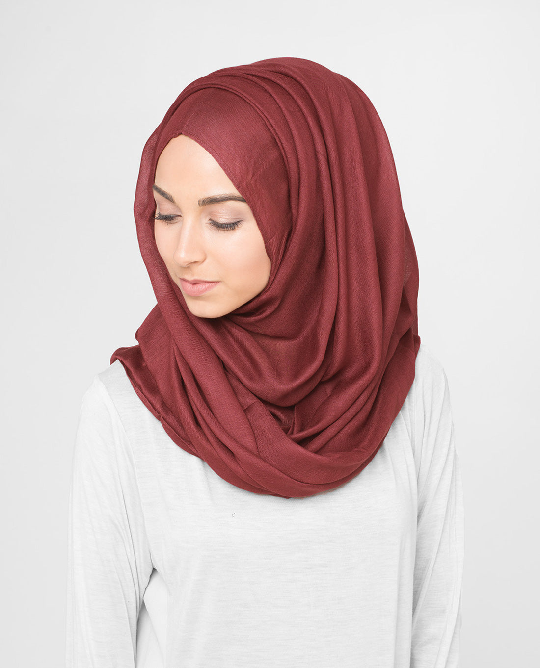 Baked Apple Red Viscose Woven Scarf