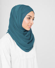 Ink Blue Poly Chiffon Scarf