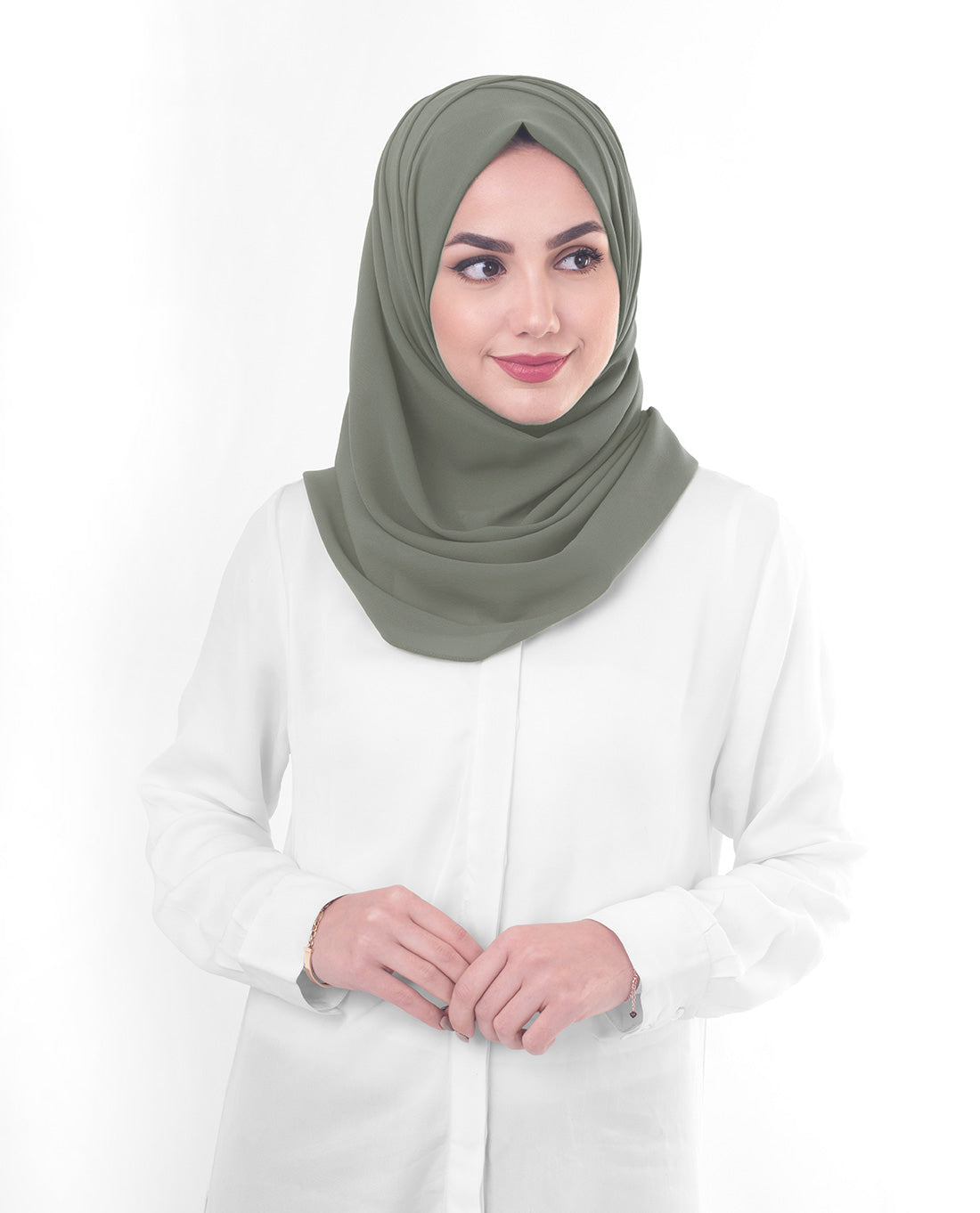 silver grey poly georgette scarf