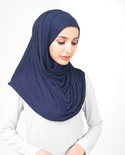 Poseidon Blue Viscose Jersey Scarf