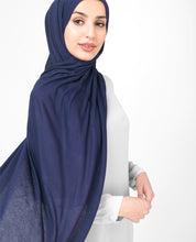 Poseidon Blue Viscose Jersey Scarf