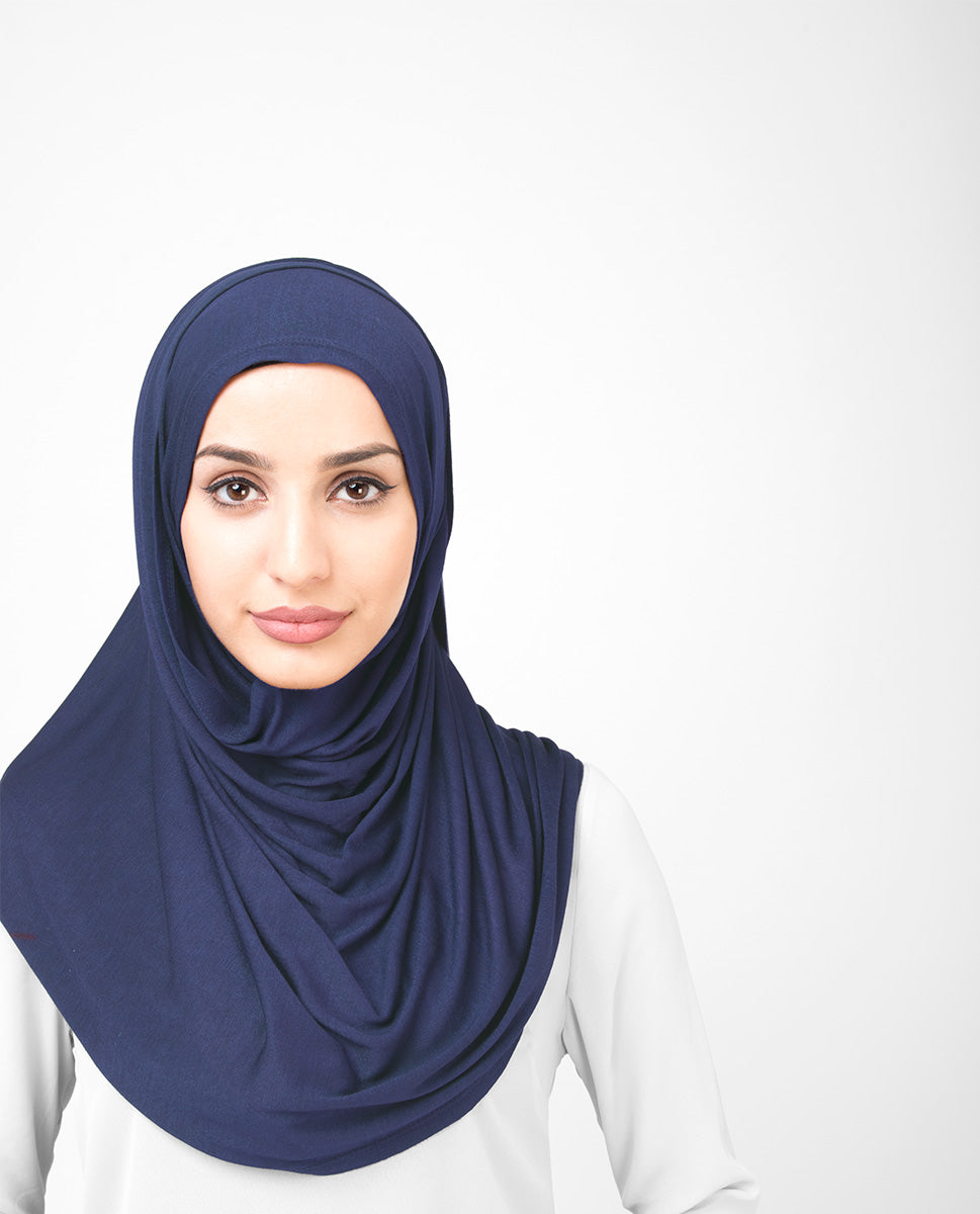 Poseidon Blue Viscose Jersey Scarf