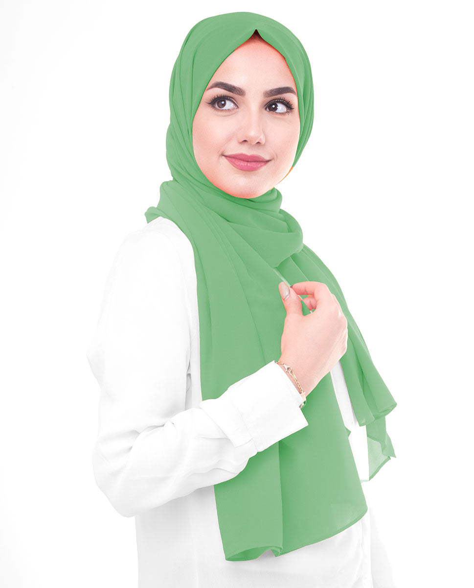 Forest Green Cotton Voile Scarf