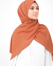Apricot Orange Poly Georgette Scarf