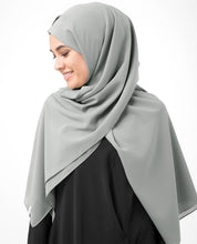 Ash Grey Poly Georgette Scarf